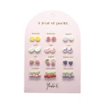 Kolczyki „ROK POEZJI” – Owoce, 12 par (wersja angielska)(1)