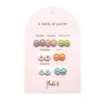 Kolczyki - TYDZIEŃ POEZJI- Kwiaty, 7 par ( wersja angielska )
