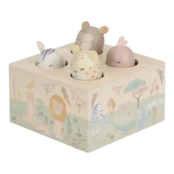Drewniana zabawka pop-up Safari Friends FSC