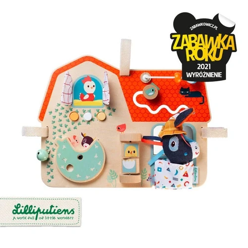 Drewniana tablica manipulacyjna Farma 9 m+