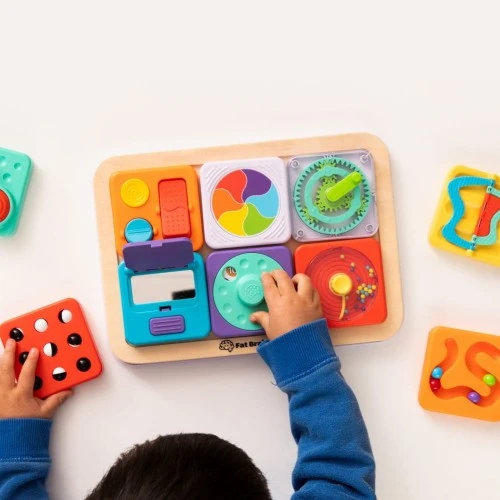Kolorowe klocki edukacyjne montessori