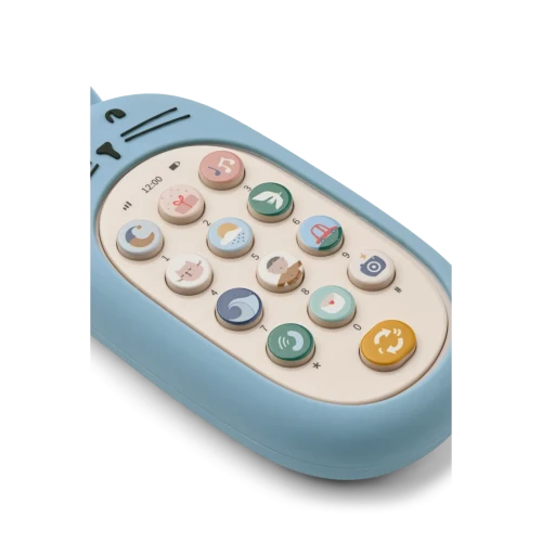 Modre Kotki -Liewood Fidi – interaktywny telefon króliczek z dźwiękami 18m+ - Beach Blue
