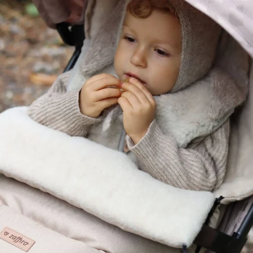 Śpiworek zimowy do wózka z wełną Zaffiro iGrow Scandi 0–36m, 84/106 cm Modre Kotki