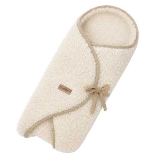 Otulacz wełniany dla niemowlaka Zaffiro Nevada Light Beige 0–12m