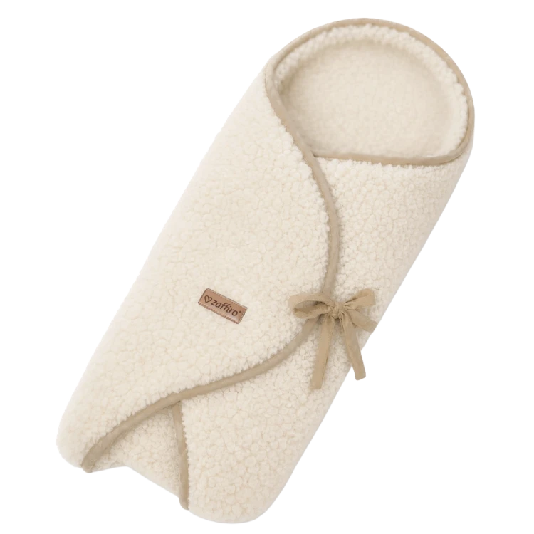 Otulacz wełniany dla niemowlaka Zaffiro Nevada Light Beige 0–12m