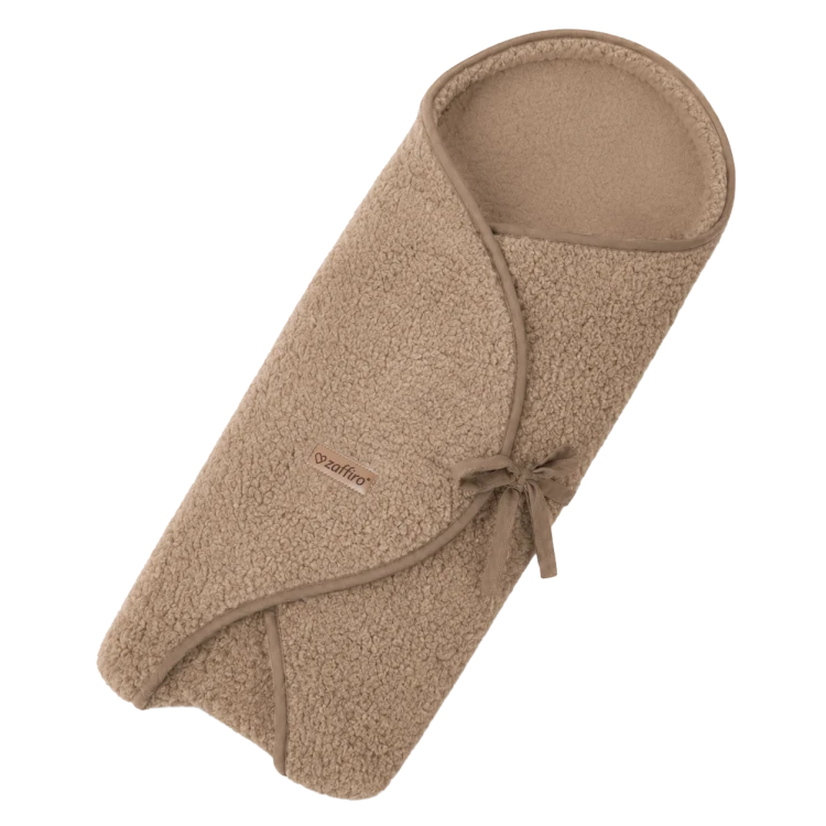 Otulacz wełniany dla niemowlaka Zaffiro Nevada Light Brown 0–12m