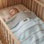 Kocyk bawełniany Zaffiro Alba Baby Blue 75 × 100 cm – błękitny w paski