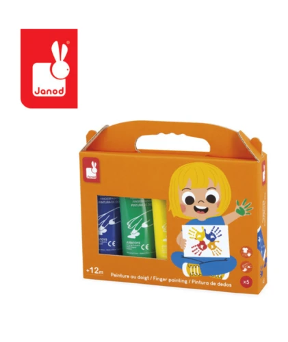 Farbki do malowania rękami 5 kolorów 12m+