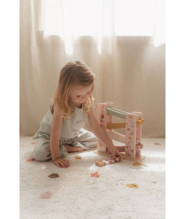 Zjeżdżalnia pastelowa z samochodzikami Little Dutch