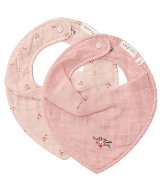 Apaszko-bandanka muślinowa - zestaw 2 szt. Pure Blossom śliniaczki wyprawka Little Dutch