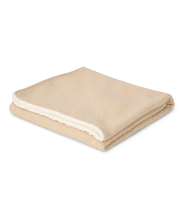 Ocieplany kocyk 100 x 70cm Pure Soft Beige Little Dutch wyprawka