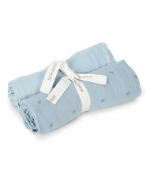 Otulacze muślinowe  pieluszki 70 x 70 cm (2 szt.) Pure Denim Blue