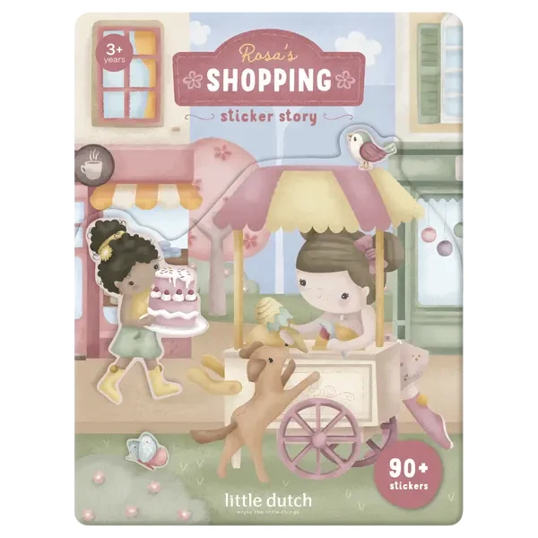książeczka z naklejkami wielokrotnego użytku Rosa & Friends Little Dutch