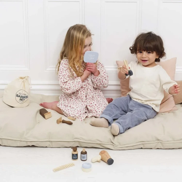 Drewniany zestaw fryzjerski odgrywanie ról zabawka dla 3 latka Le Toy Van