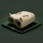 Lornetka i mikroskop - beżowy