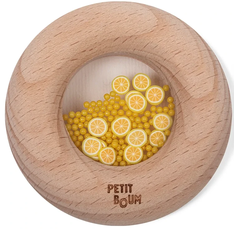 Grzechotka sensoryczna Petit Boum Cytryna