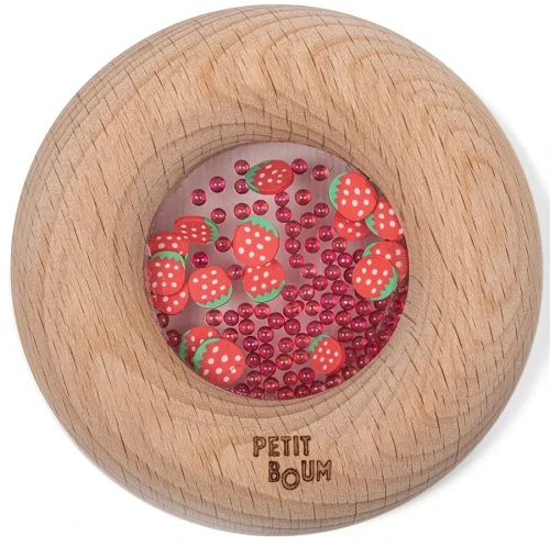 Grzechotka sensoryczna Petit Boum Truskawka