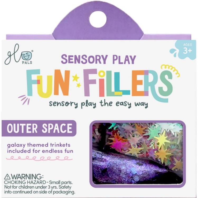 SPACE Fun Fillers Wkład, figurki, brokaty i barwniki do słoików, zabaw sensorycznych GloPals