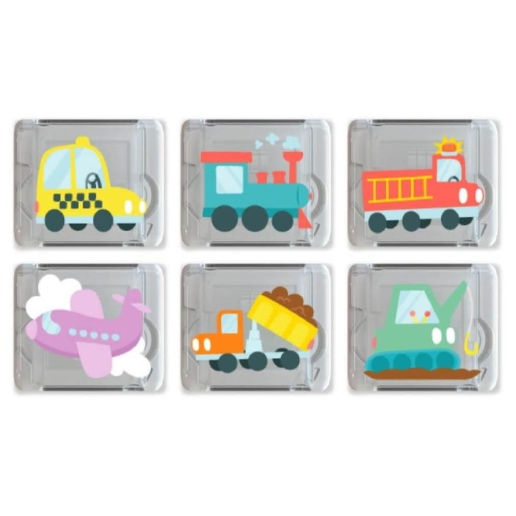 Kostki sensoryczne świecące w wodzie 6szt. - Pojazdy GloPals