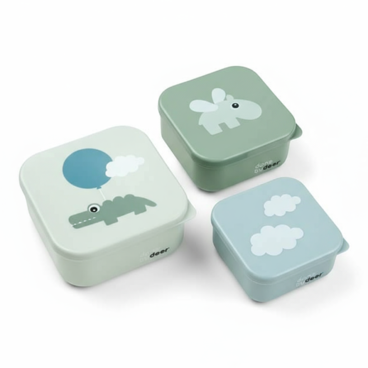 Zestaw Pojemników 3 szt. Happy Clouds Green Done by Deer