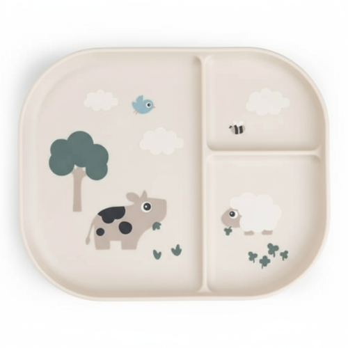 Talerzyk Dzielony Foodie Tiny Farm Sand Done by Deer