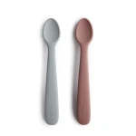 Łyżeczki Silikonowe do Nauki Samodzielnego Jedzenia 2-Pack Stone / Cloudy mauve