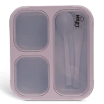 Lunch Box ze Sztućcami - Purple