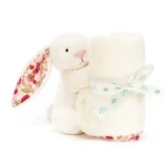 Króliczek z Kwiecistymi Uszami „Berry” Szmatka Przytulanka Kremowa 34 cm