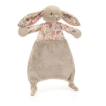 Króliczek z Kwiecistymi Uszami „Petal” Szmatka Przytulanka Beżowa 28 cm