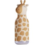 Butelka termiczna ze słomką Bestie, 460 ml - Żyrafa