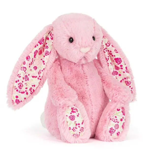 Króliczek LUX Różowy z Kwiecistymi Uszami 31 cm Jellycat orginalne