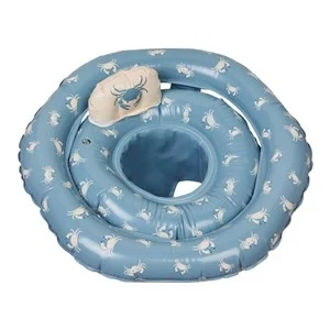Koło do pływania Baby Blue Craby z siedziskiem Vanilla Copenhagen